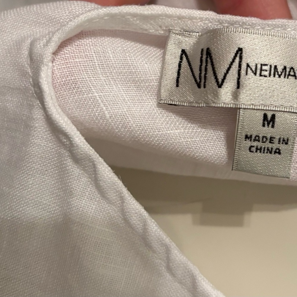 Neiman Marcus linen bell sleeve top M - Picture 4 of 6